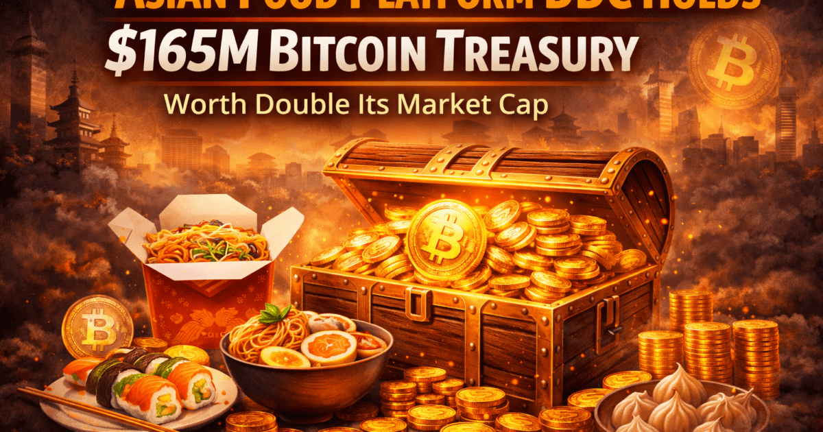 Asian Food Platform DDC Holds $165M Bitcoin Treasury Worth Double Its Market Cap