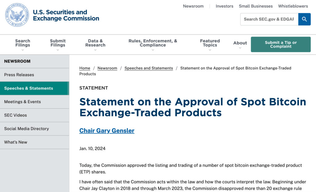 2024: The Spot ETF Era Begins and Bitcoin Crosses $100,000 January 11, 2024 changed Bitcoin's market structure permanently. The SEC approved 11 spot Bitcoin ETF applications from the likes of BlackRock, Fidelity, and others. The launch broke all previously held ETF records, outperforming all other ETF launches by substantial margins.