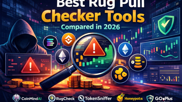 Compare the best rug pull checker tools in 2026. See how CoinMindAI, RugCheck, TokenSniffer, Honeypot.is, and GoPlus help detect token risk