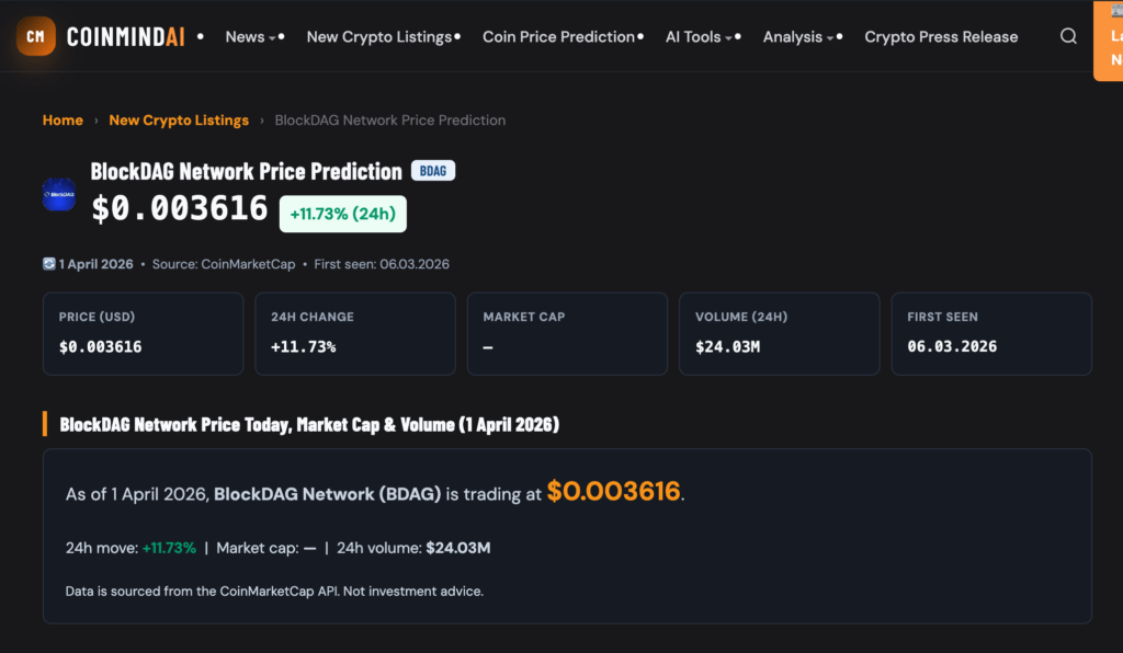 BlockDAG (BDAG) Price Prediction and Analysis: Can BDAG Recover in 2026?