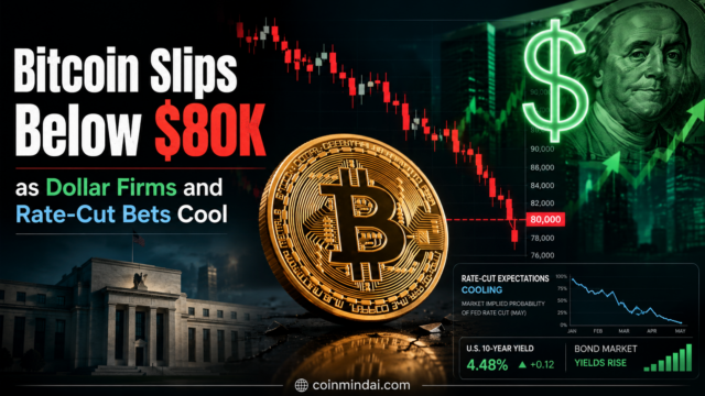Bitcoin Slips Below $80K as Dollar Firms and Rate-Cut Bets Cool
