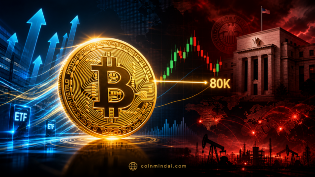Bitcoin tests the $80,000 support level as ETF inflows rise while Fed policy and oil market risks pressure the crypto market.